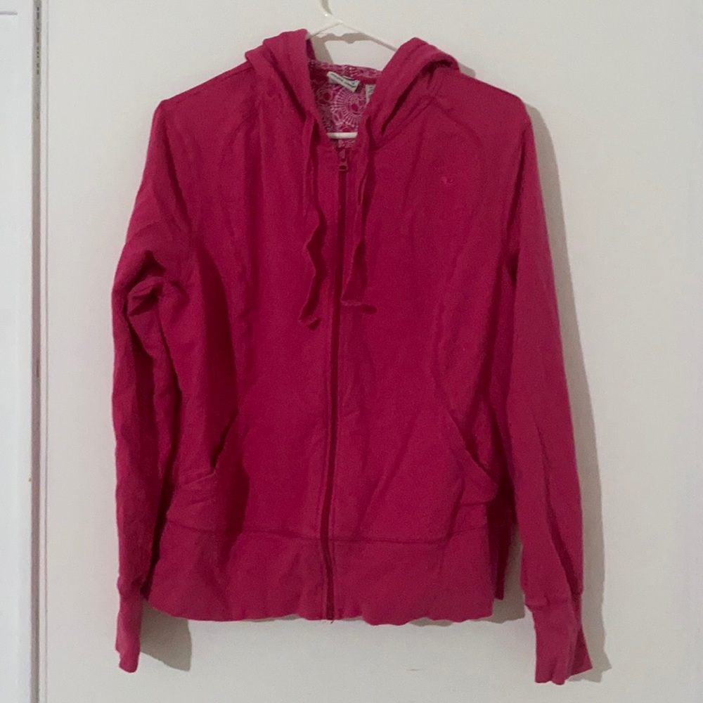 athletic works pink posey zip up